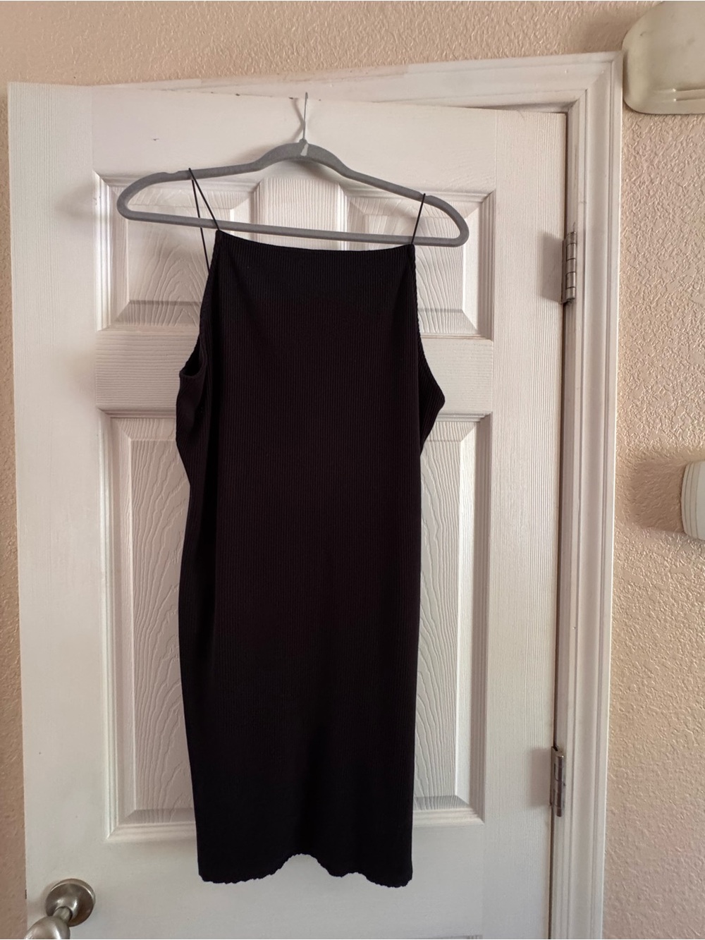 H&M Black Midi Slip Dress with Thin Straps